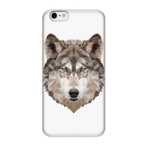 Чехол для iPhone 6/6s Low Poly Wolf (Волк)