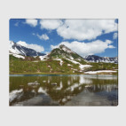 Полуостров Камчатка, горы, горное озеро, отражение