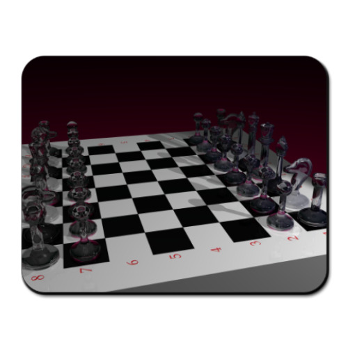 Коврик для мыши 'Стеклянные шахматы'