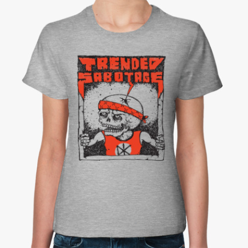 Женская футболка с принтом 'TxSx angry kid'