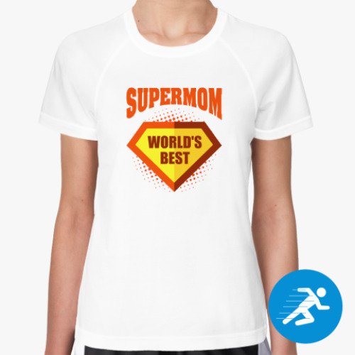 Женская спортивная футболка SUPERMOM world's best
