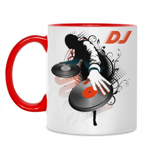 Кружка с принтом DJ Black