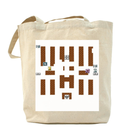 Сумка шоппер с принтом танки