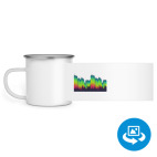 Кружка металлическая белая (круговая запечатка)