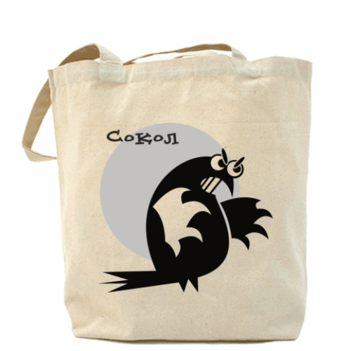 Сумка шоппер с принтом Сокол стрррашный