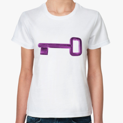 Классическая футболка с принтом Ключик