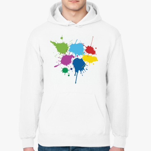 Толстовка худи с принтом Кляксы