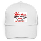 Кепка / бейсболка, белая (печать) Кепка с символикой СибГМУ