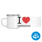 Кружка металлическая белая (круговая запечатка)