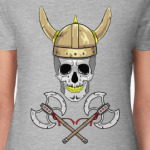 Череп викинга в шлеме с рогами