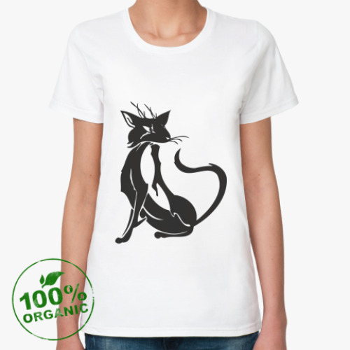 Женская футболка из органик-хлопка Cats in Black