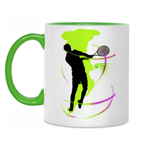 Кружка с принтом Большой теннис