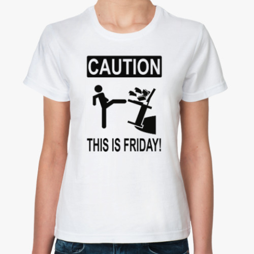Классическая футболка с принтом This is Friday!