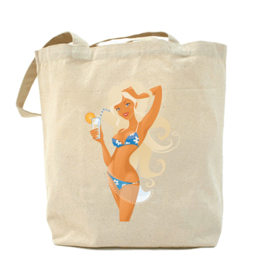 Сумка шоппер девушка