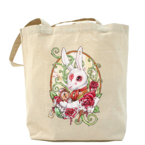 Сумка шоппер с принтом Алиса в Стране чудес