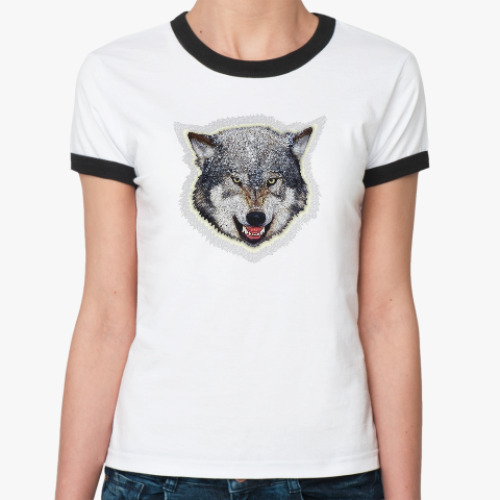 Женская футболка Ringer-T Волк