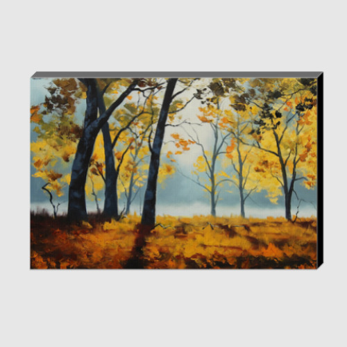 Холст с принтом Березовая роща