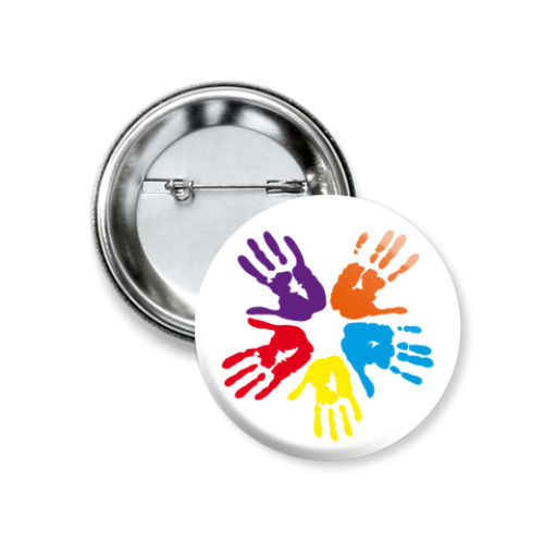 Значок 37мм Руки