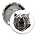 Значок 75 мм Медведь