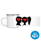 Кружка металлическая белая (круговая запечатка)