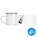 Кружка металлическая белая (круговая запечатка)