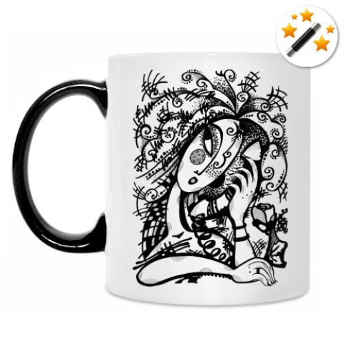 Кружка-хамелеон с принтом Телефонный разговор