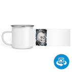 Кружка металлическая белая (круговая запечатка)