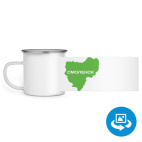 Кружка металлическая белая (круговая запечатка)