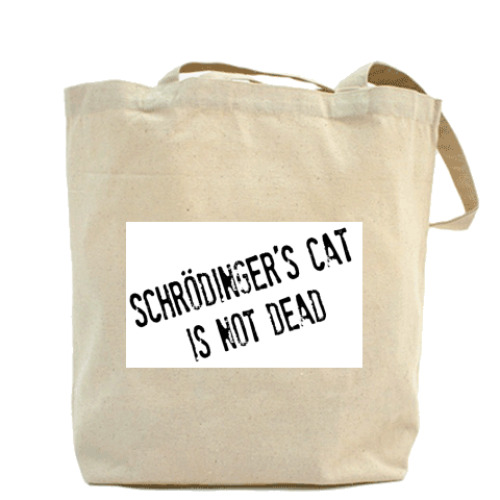 Сумка шоппер с принтом  Schrodinger's Cat