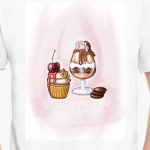 Десерт мороженное и кекс