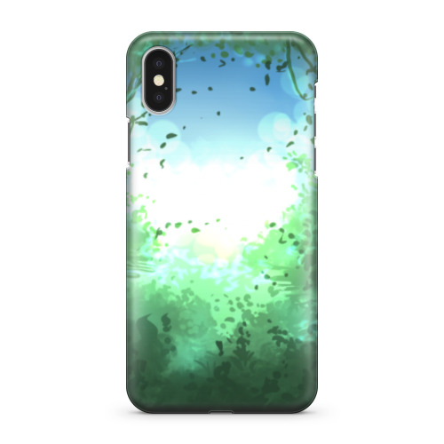 Чехол для iPhone X Зелёный лес