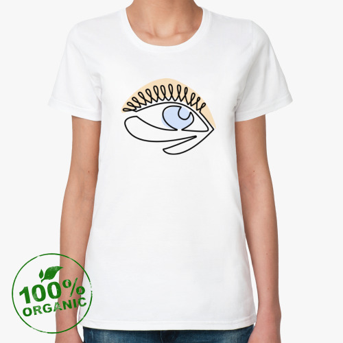 Женская футболка из органик-хлопка Накрашенный глаз