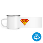 Кружка металлическая белая (круговая запечатка)