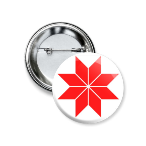 Значок 37мм с принтом Алатырь