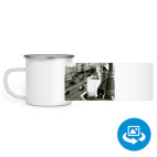 Кружка металлическая белая (круговая запечатка)