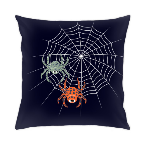 Подушка с принтом ДВА ПАУЧКА
