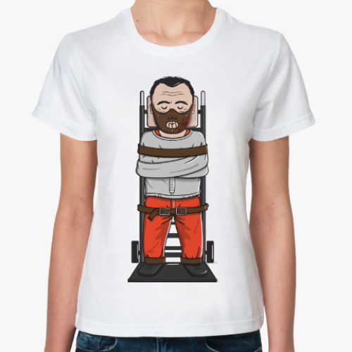 Классическая футболка с принтом Ганнибал Лектер (Молчание ягнят)