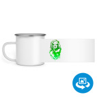 Кружка металлическая белая (круговая запечатка)