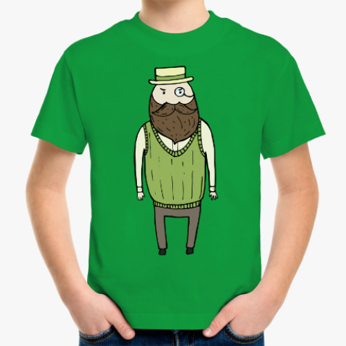 Детская футболка Милый бородатый джентльмен