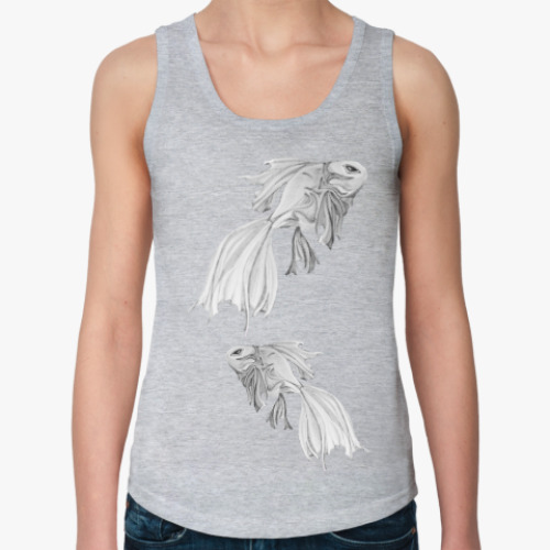 Женская майка с принтом Дивные создания - рыбы