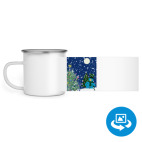 Кружка металлическая белая (круговая запечатка)