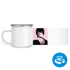 Кружка металлическая белая (круговая запечатка)