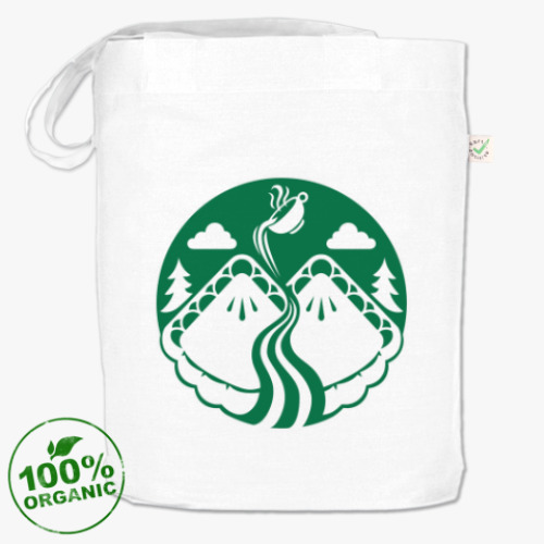 Сумка шоппер с принтом Twin Peaks coffee Starbucks