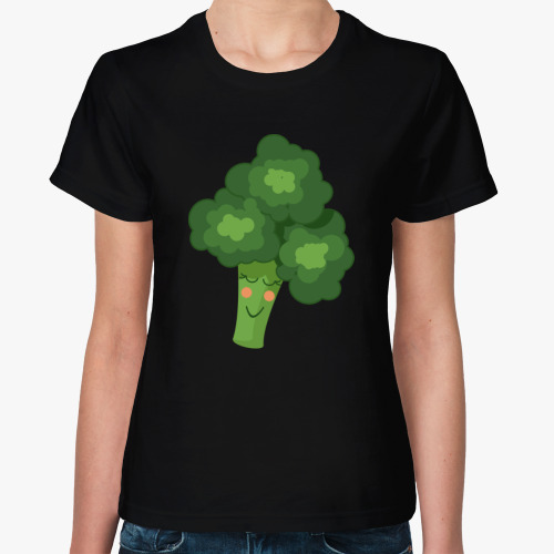 Женская футболка Веселая капуста брокколи