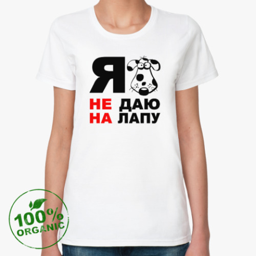 Женская футболка из органик-хлопка с принтом Антикоррупция