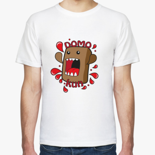 Футболка с принтом Domo kun
