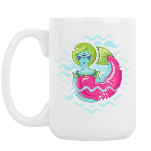 Кружка с принтом Русалка