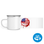 Кружка металлическая белая (круговая запечатка)