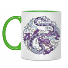 Двухцветная кружка Дракон