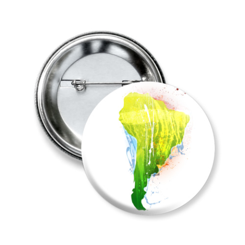 Значок 50мм с принтом   Южная америка